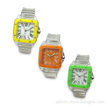 Watches with Japan 2035 Movement, Stainless Steel Case, Case Back and Buckle